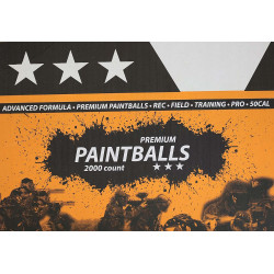 Carton 2000 capsules paintball 68 fabrication européenne peinture jaune