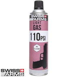 Bouteille de gaz airsoft Swiss Arms 110 PSI pour réplique GBB