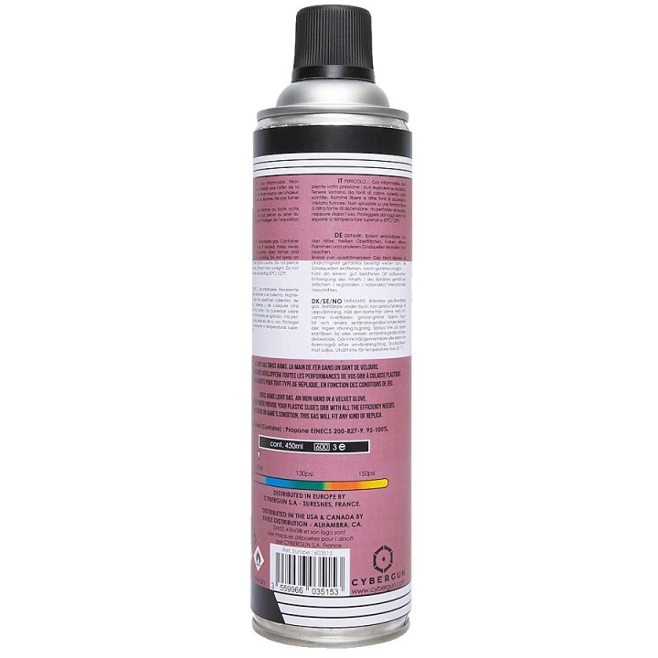 Swiss Arms gas cylinder 110 PSI | Dry gas for GBB plastic cylinder head