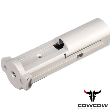 Bloc de culasse ultra léger pour AAP01 en aluminium argent sur fond blanc CowCow Technology CCT AAP01 014