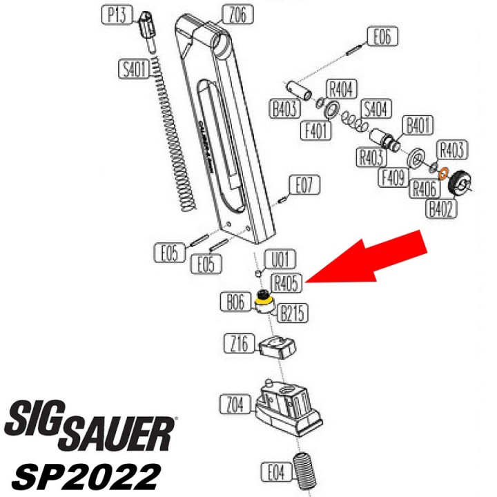 CO2 charger gasket SP2022 R405 | SIG SAUER KWC