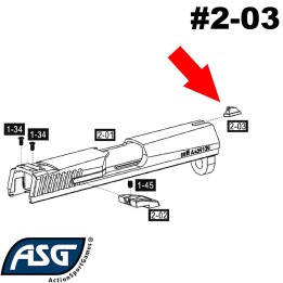 Mire avant ASG CZ75 P-07 Duty référence 2-03 pièce détachée officielle