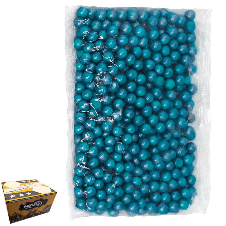 Billes de paintball calibre 68 bleues biodégradables