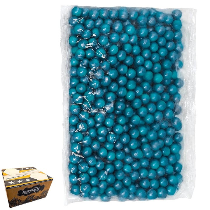 Billes de paintball calibre 68 bleues biodégradables