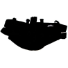 Paintball Harnais Field 4 pots + emplacement bouteille camo Horizontal