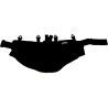 Paintball Harnais Field 4 pots + emplacement bouteille camo Horizontal