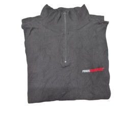 Polo Noir PIRATE - Taille XL (Manche Longue)