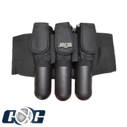 Harnais paintball Gxg Back Pack Deluxe transportant trois pods standard