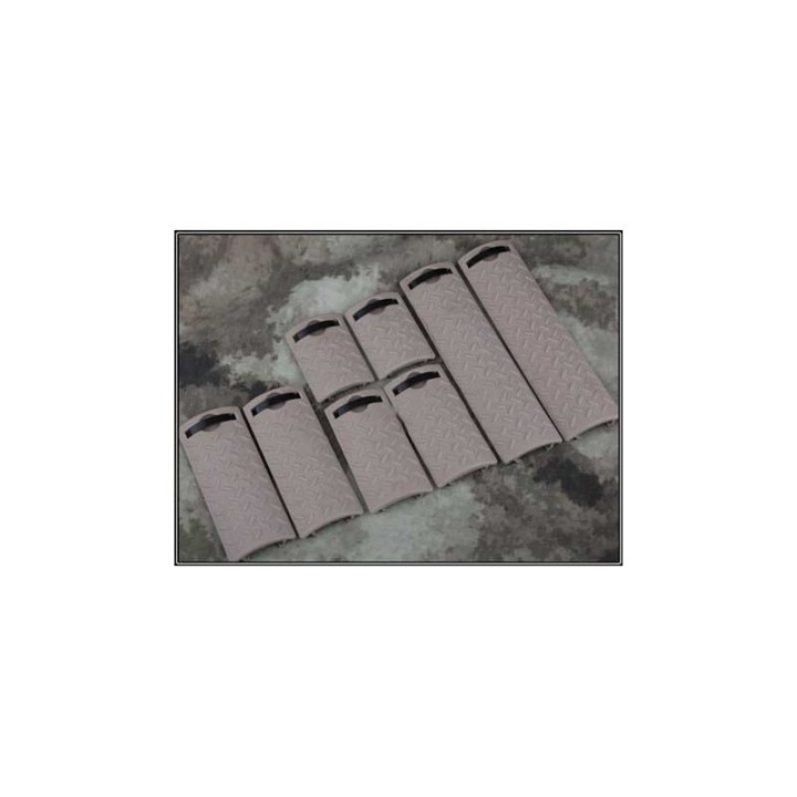 ERGO Diamond Plate Rail Cover Set - Dark Earth