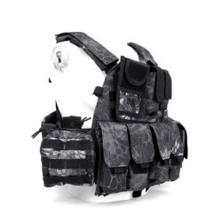 Kryptek Camo Color Molle Combat Strike Plate Carrier Airsoft Tactical V Black Eagle Corporation