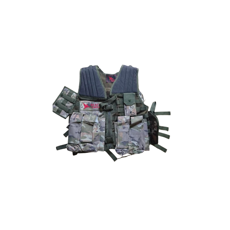 Tactical Vest Black Eagle - Version Forest Camo (High Cap)