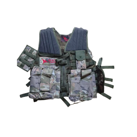 Tactical Vest Black Eagle - Version Forest Camo (High Cap)