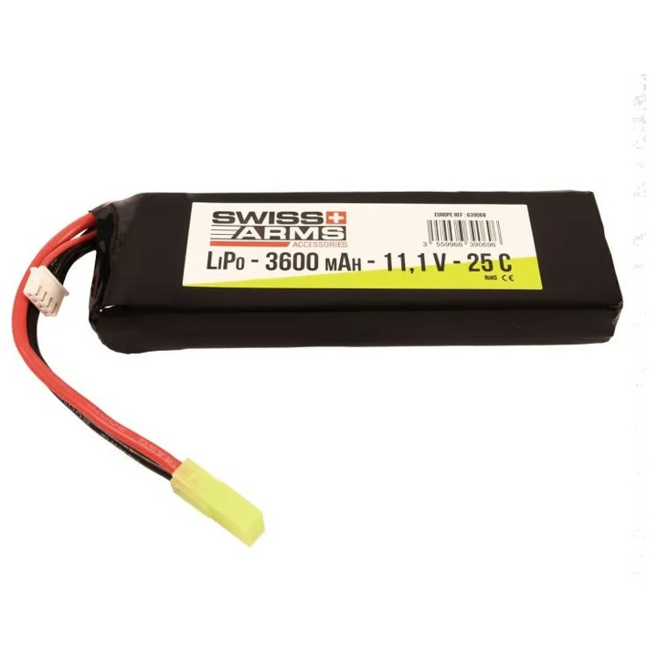 Batterie LiPo AN/PEQ 11.1v - 3600 mAh - 25C Tamiya - Swiss Arms