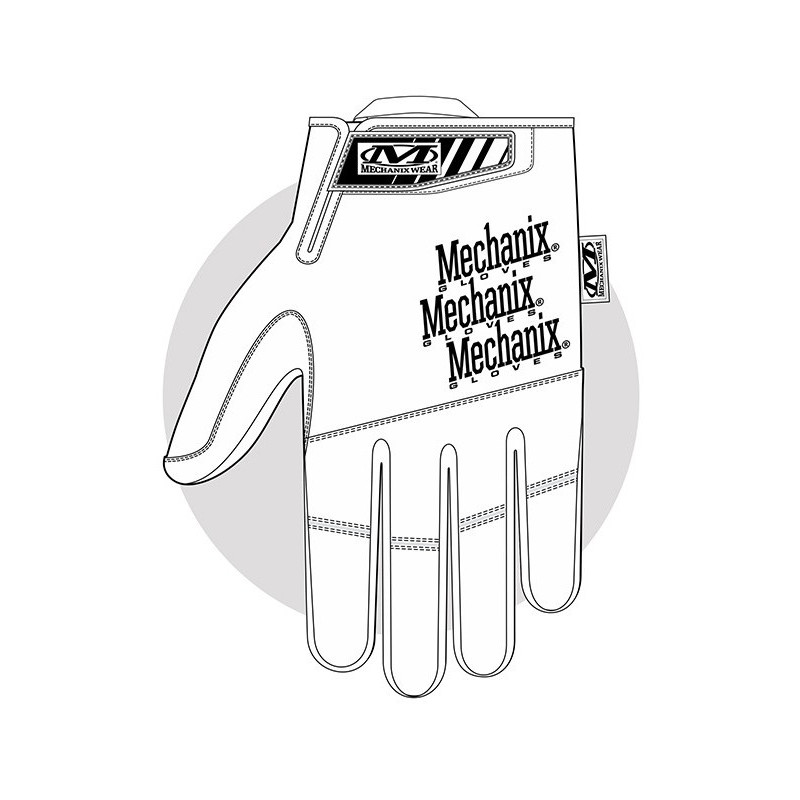 Gants de palpation en cuir Recon - Noir Mechanix S