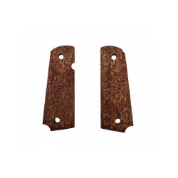 Swiss arms Flower wood Pistol Grips for 1911
