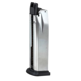 25 BBs 6mm Green Gas Magazine for XDM 4.5 Airsoft GBB - Silver - Springfield Armory / Cybergun