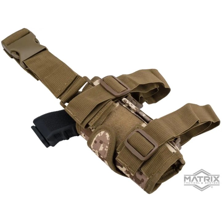 Holster de Cuisse Tornado Matrix Gaucher Digital Desert | Airsoft