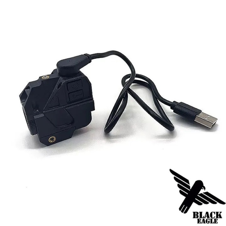 lampe laser en alliage d'aluminium durable, lampe avec viseur intégré, charge magnétique, laser rouge