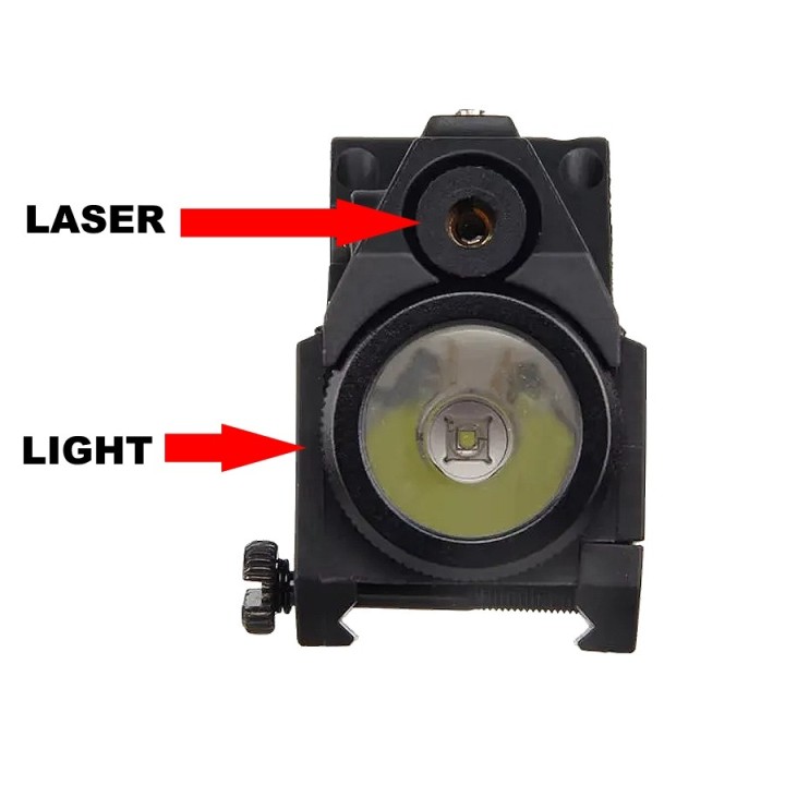 lampe laser en alliage d'aluminium durable, lampe avec viseur intégré, charge magnétique, laser rouge