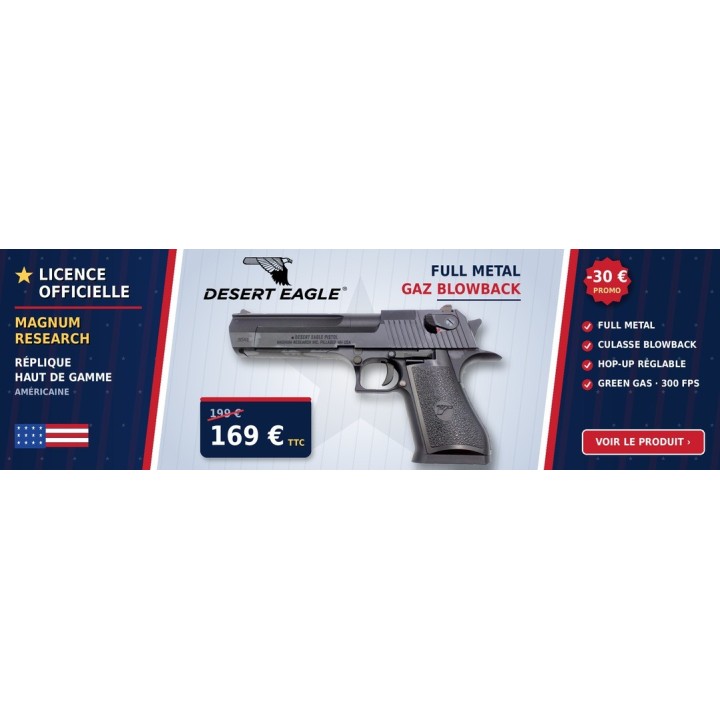 Pistolet Desert Eagle .50AE Gaz GBB WE