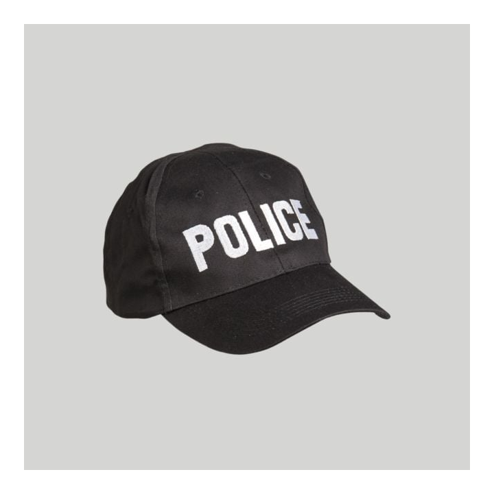 Casquette brodée POLICE noire Mil-Tec