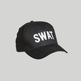 Casquette brodée SWAT noire Mil-Tec