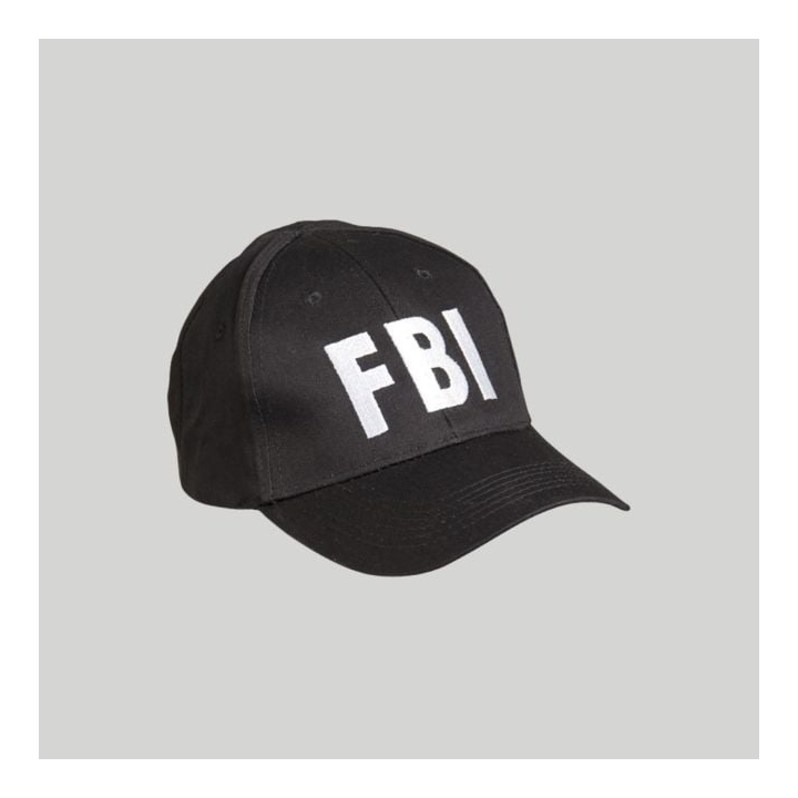 Casquette brodée FBI noire Mil-Tec