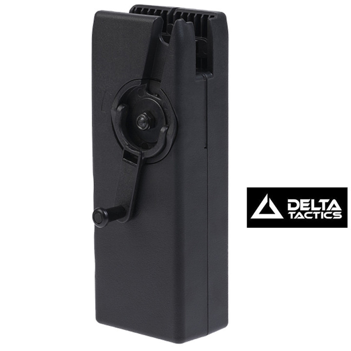 Speedloader Delta Tactics noir en polymère rigide pour billes airsoft de 6 mm