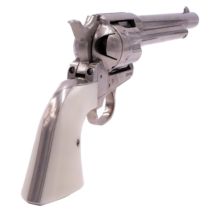 Grip imitation ivoire revolver airsoft Colt Peacemaker argent