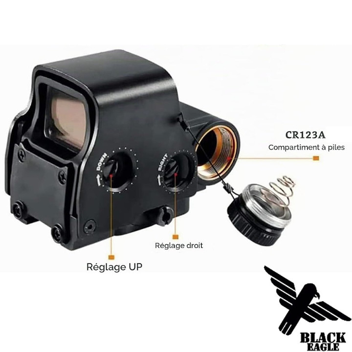 558 Holographic Sight Green/Red Dot Scope with Quick Release for 20mm Picatinny Rial Mount (Black)