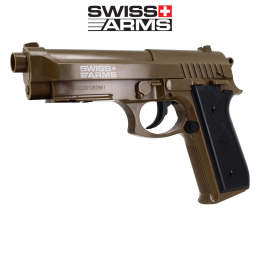 Beretta Swiss Arms PT92 CO2 Tan semi auto (2.1 joules) 4.5mm acier