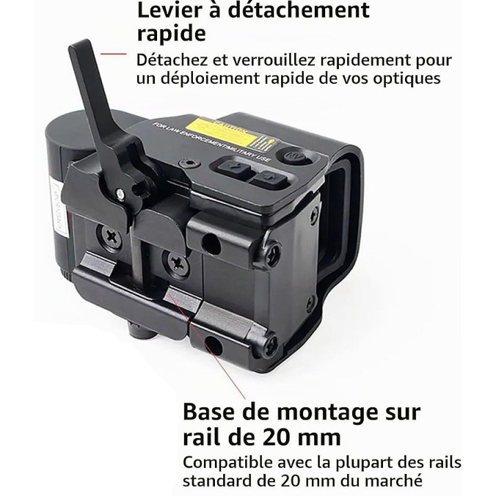 Viseur airsoft fixation rapide QD rail Picatinny 20 mm Black Eagle