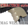 Polymer grip to the magazine well Black
